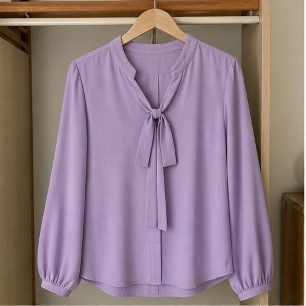 Lilac Wrap Blouse